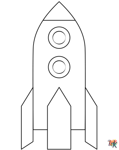 Kleurplaat raket19