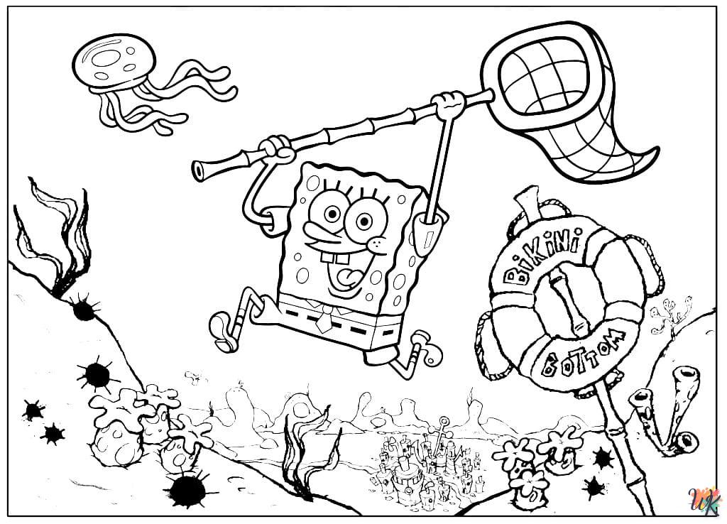 Spongebob kleurplaat13