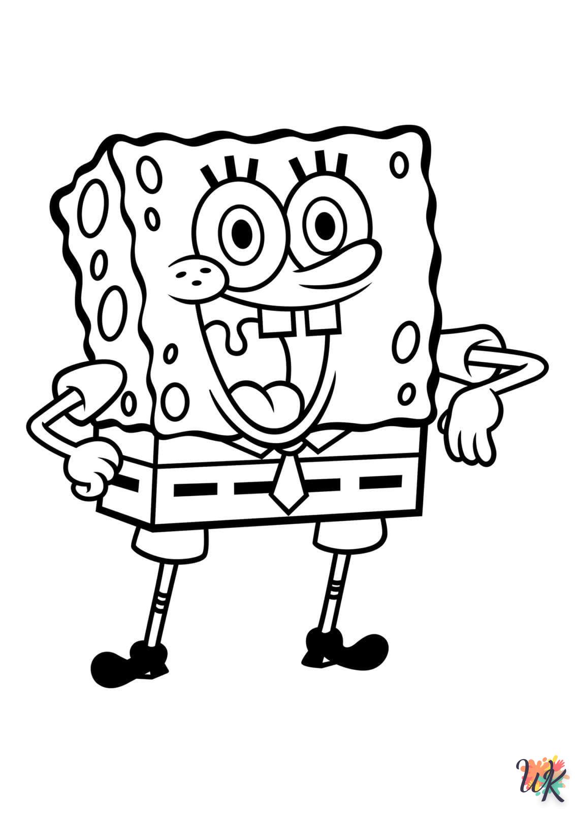 Spongebob kleurplaat36
