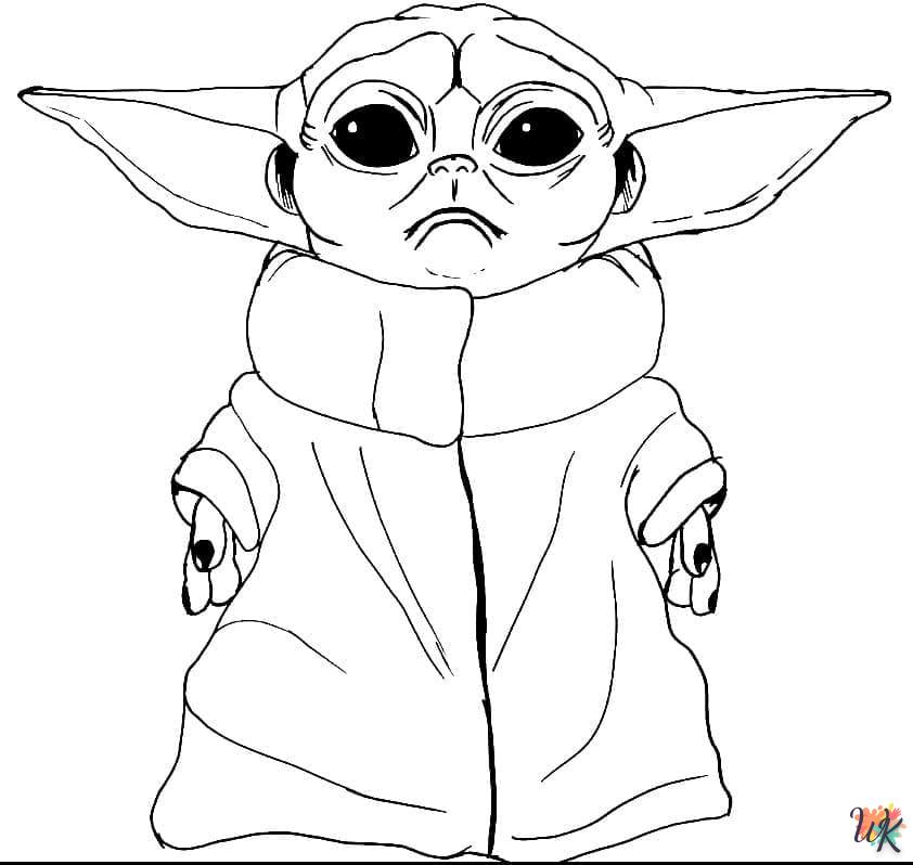 Baby Yoda Kleurplaten17