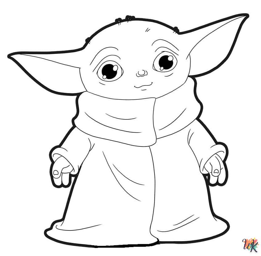 Baby Yoda Kleurplaten2