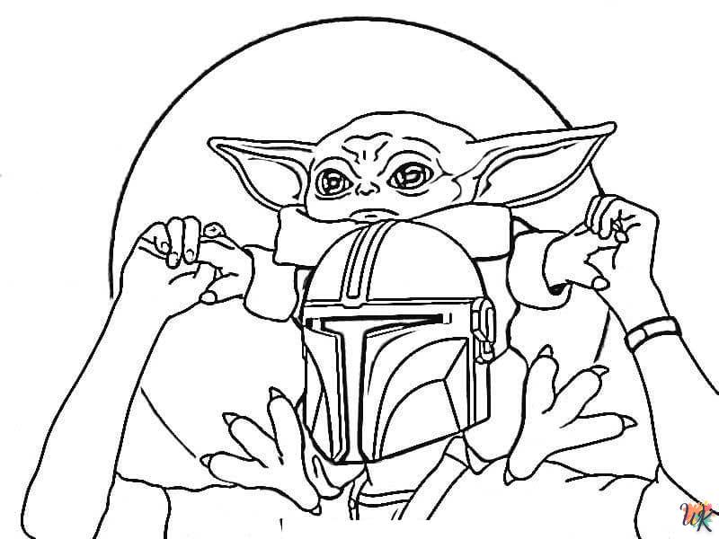 Baby Yoda Kleurplaten24