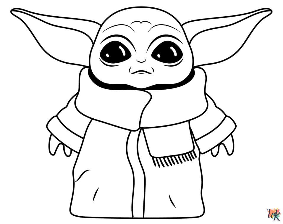 Baby Yoda Kleurplaten29