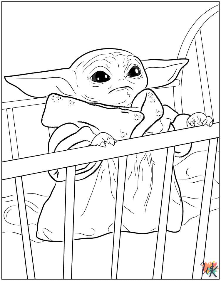 Baby Yoda Kleurplaten3