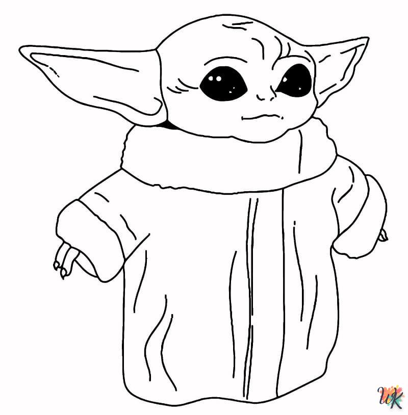 Baby Yoda Kleurplaten4
