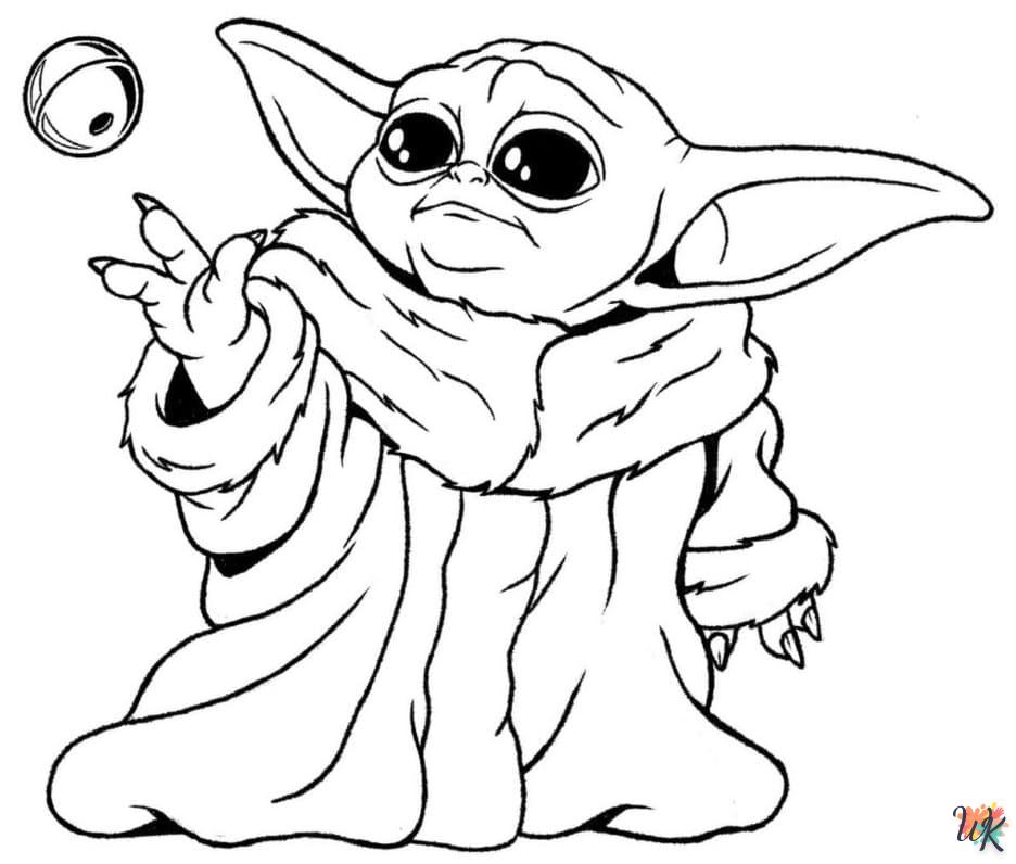 Baby Yoda Kleurplaten9