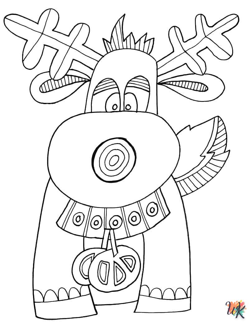 Rendier kleurplaten2