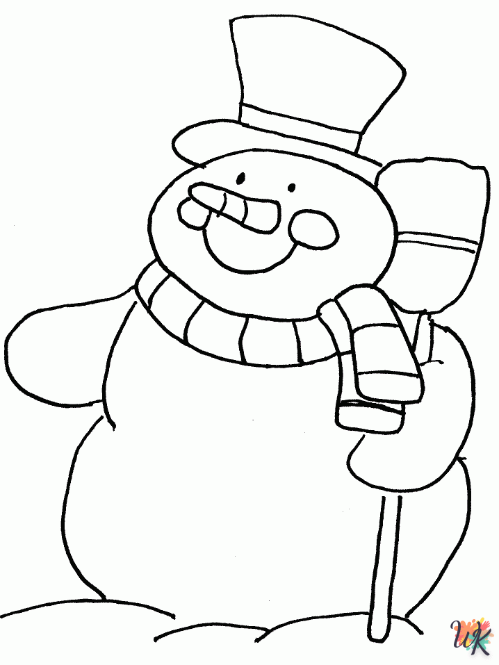 Sneeuwpop kleurplaten11