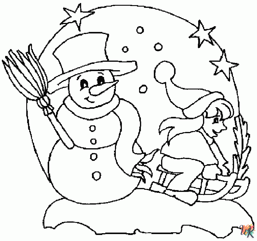 Sneeuwpop kleurplaten5