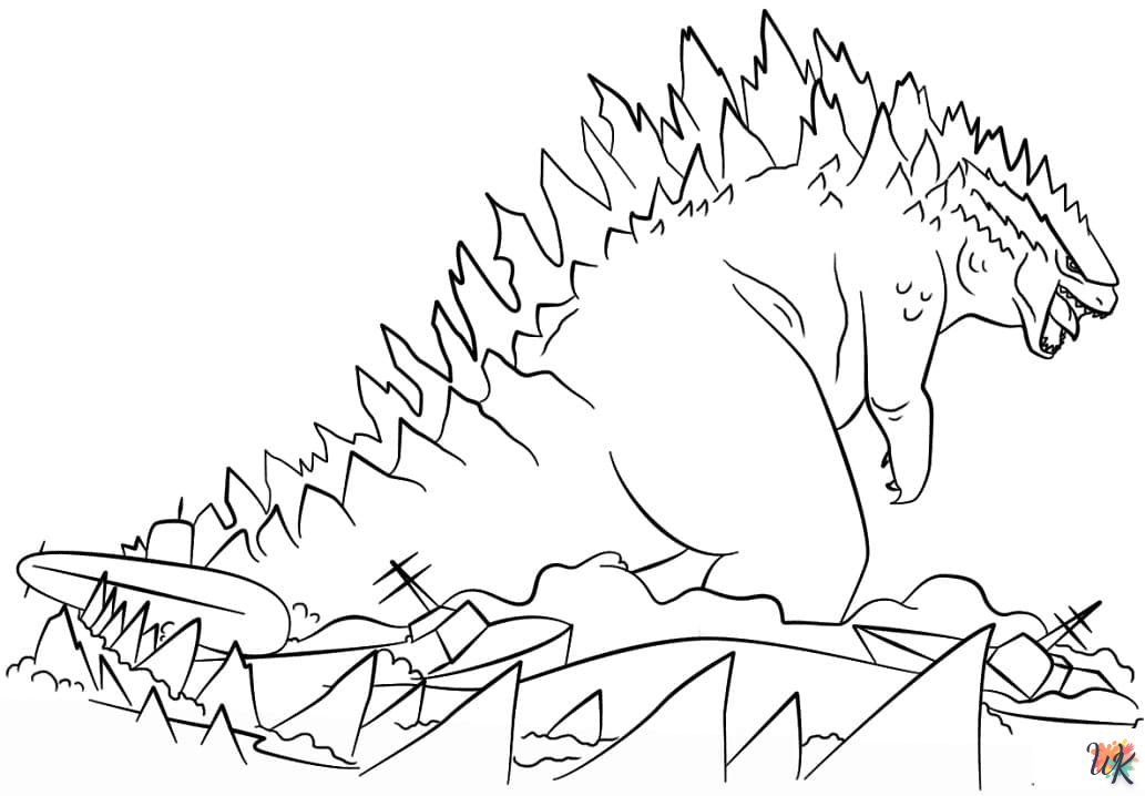 Godzilla kleurplaten16