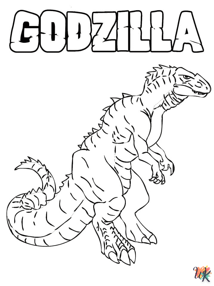 Godzilla kleurplaten2