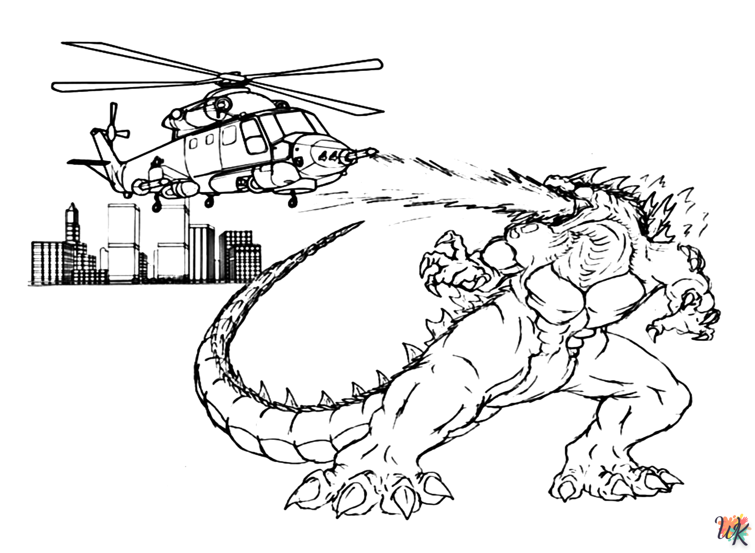 Godzilla kleurplaten30