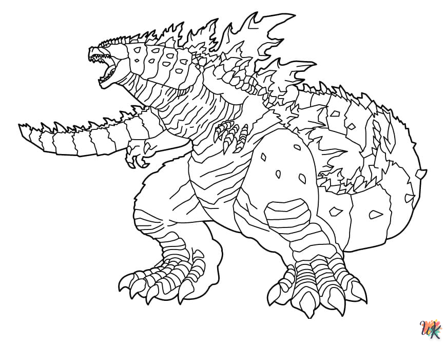 Godzilla kleurplaten4