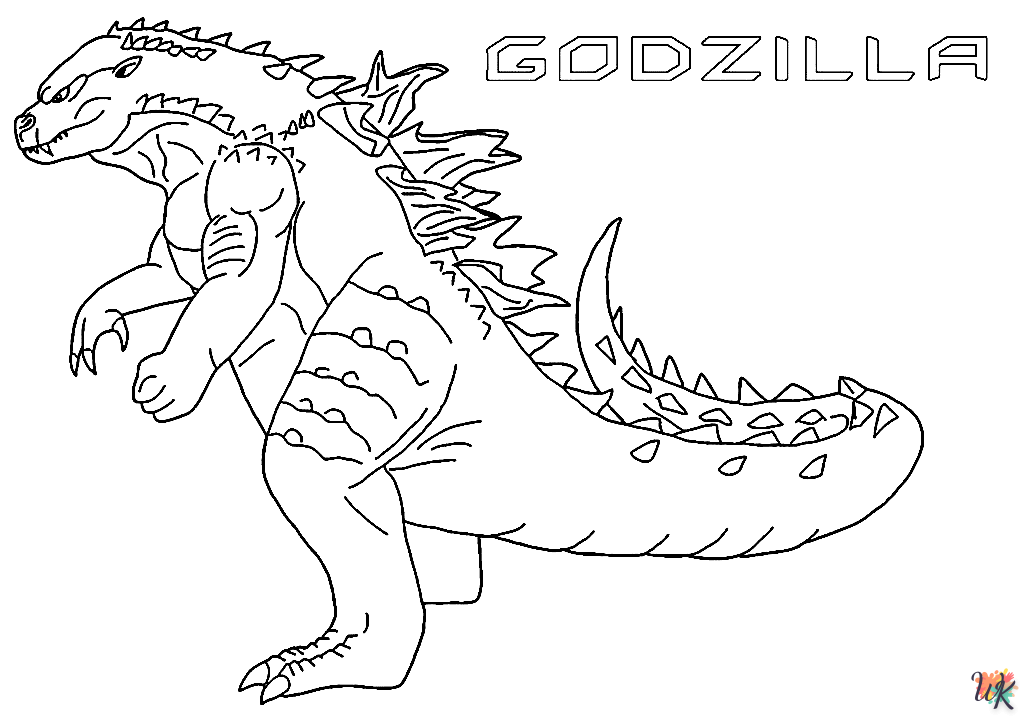 Godzilla kleurplaten8