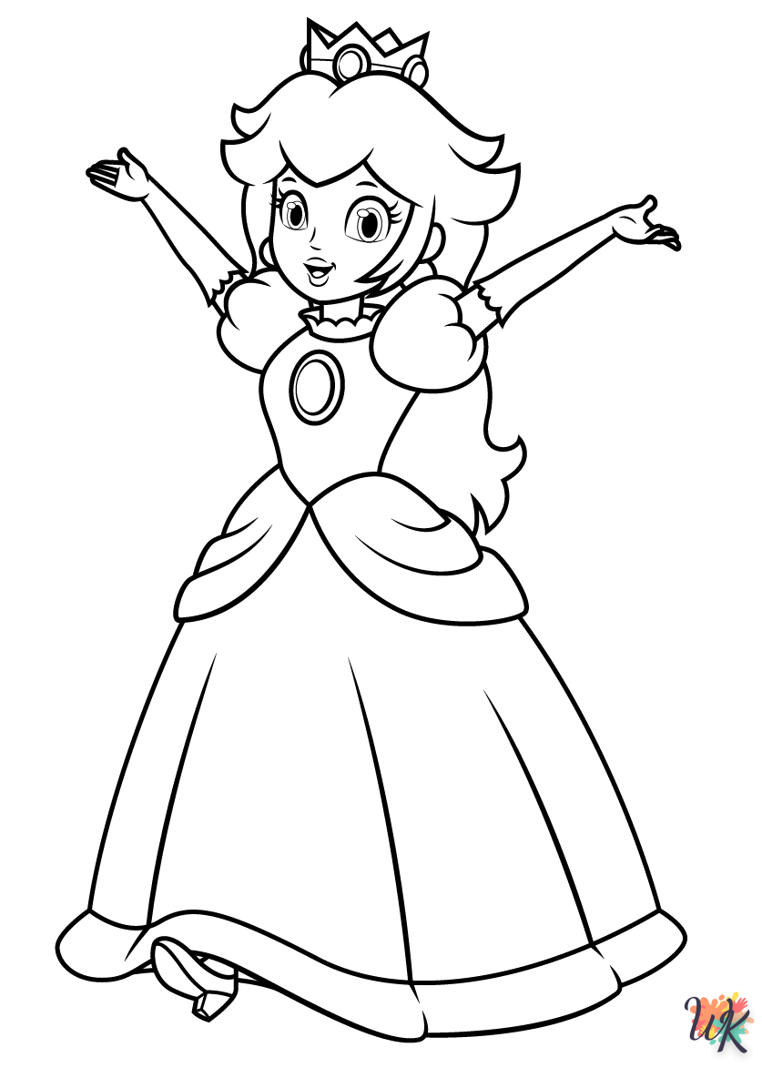 Princess Peach kleurplaten2