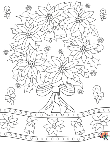 kerstkrans kleurplaat2