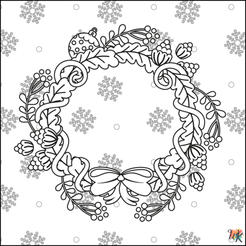 kerstkrans kleurplaat9