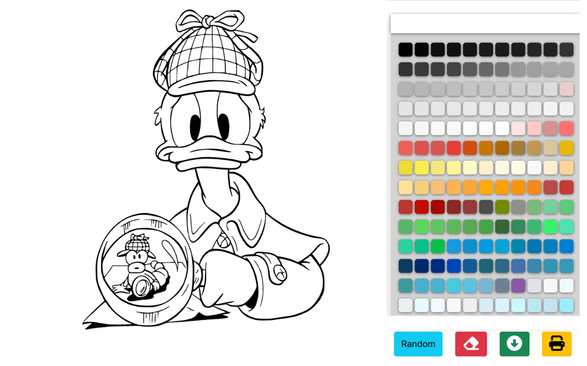 Donald Duck kleurplaten