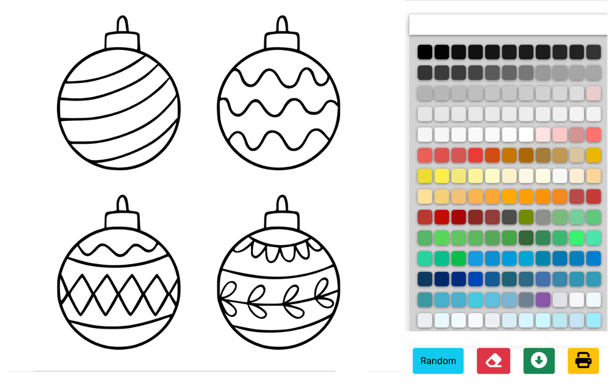 Kerstballen kleurplaten