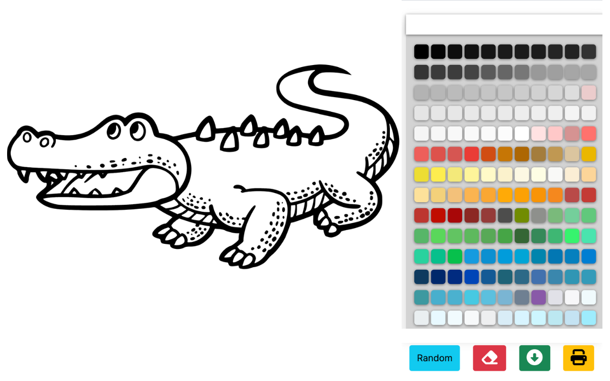 Krokodil kleurplaten