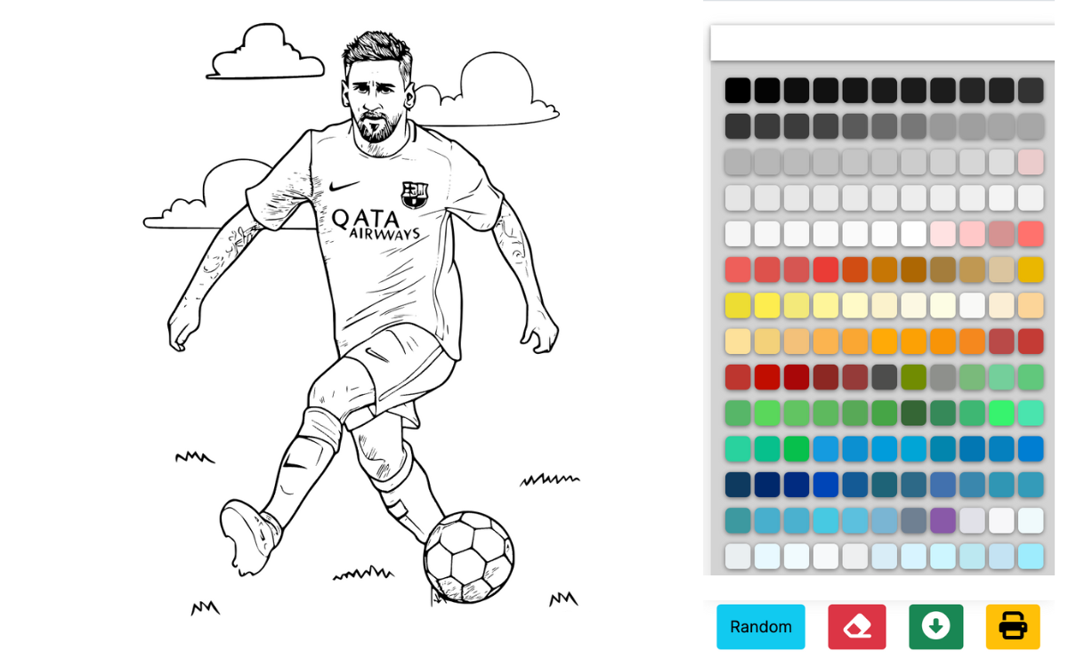 Messi kleurplaten