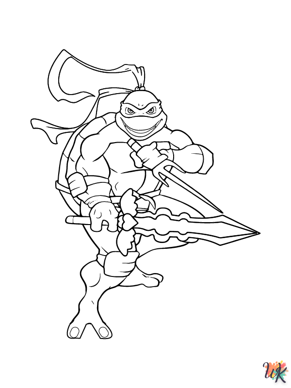 Ninja turtles kleurplaten8
