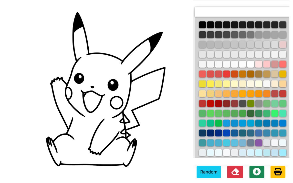Pikachu kleurplaten