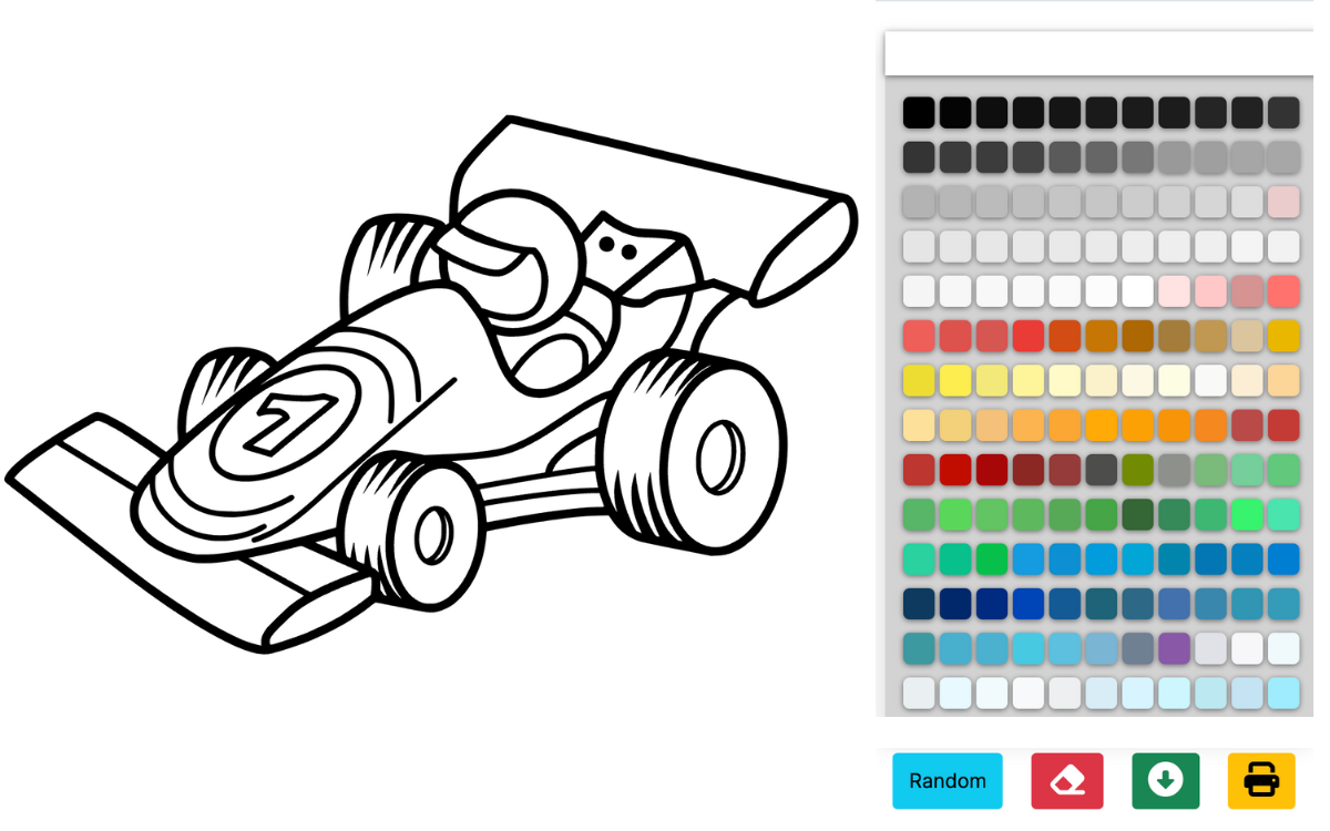 Raceauto kleurplaten