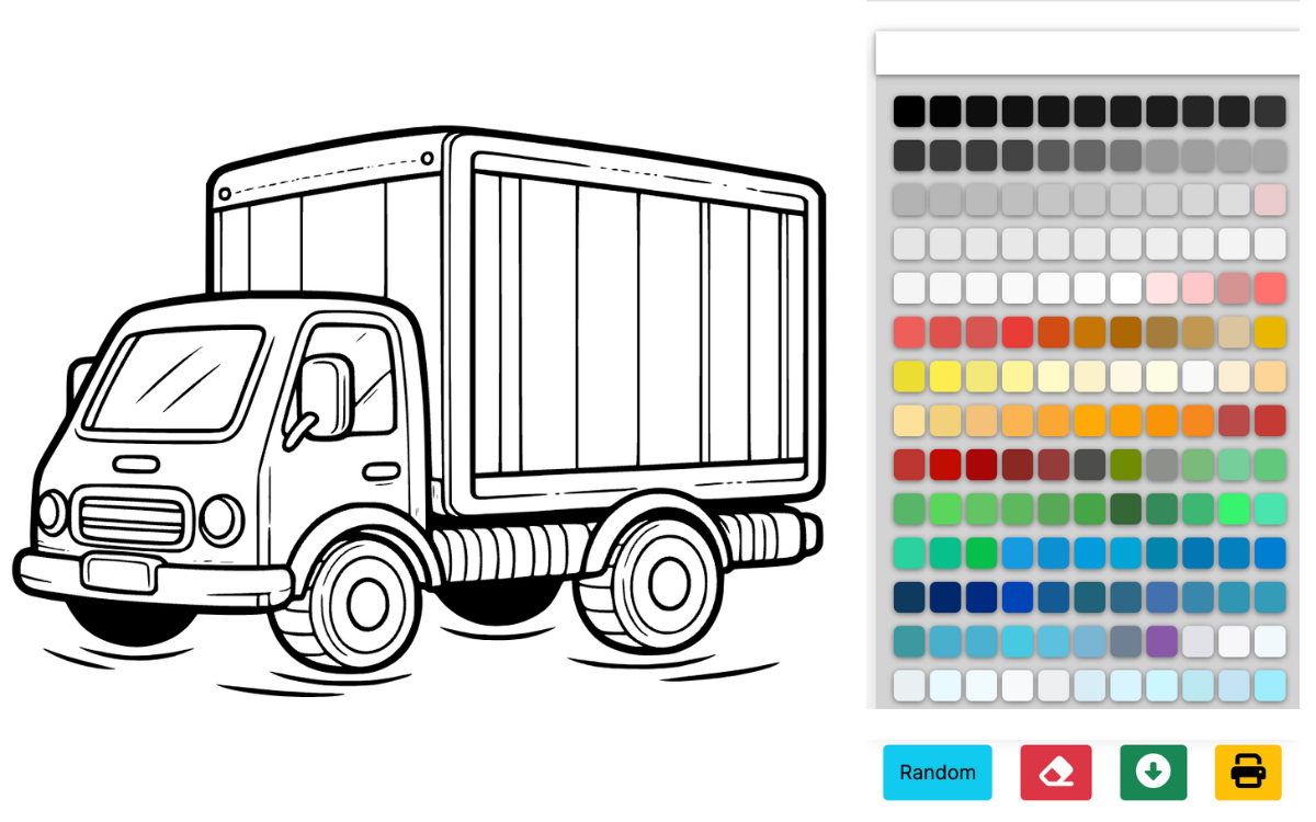 Vrachtwagen kleurplaten