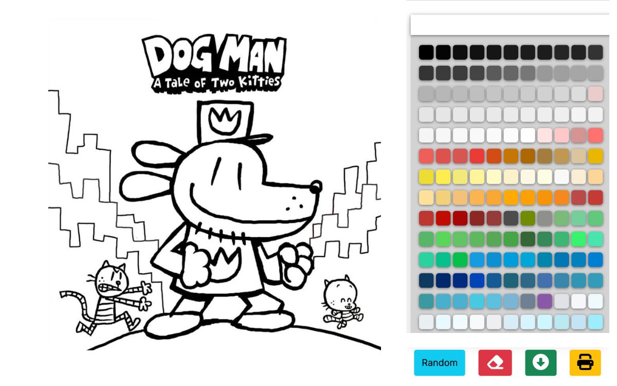 Dog Man kleurplaten