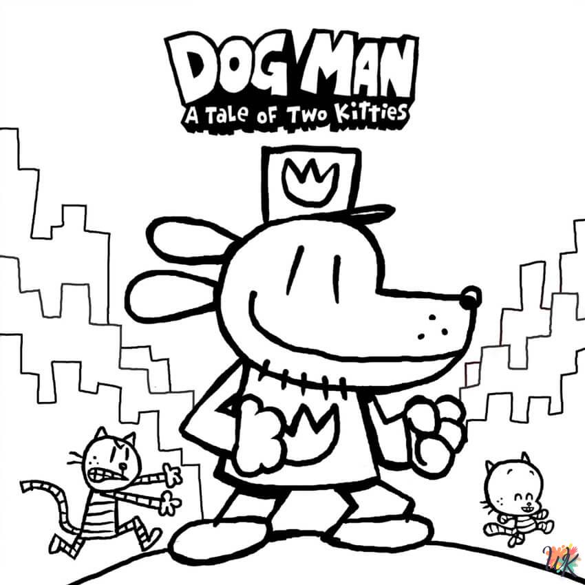 Dog Man kleurplaten1