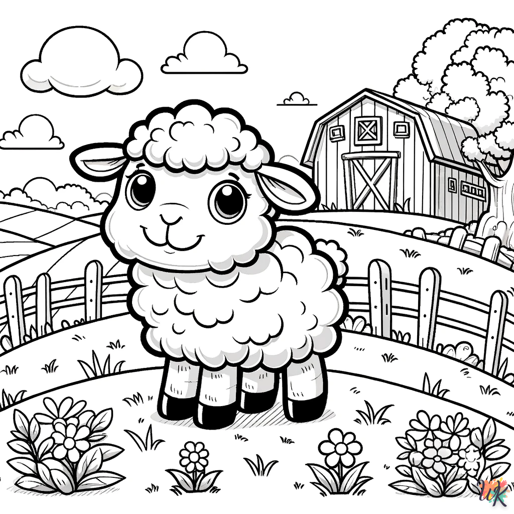 Schaap kleurplaten1