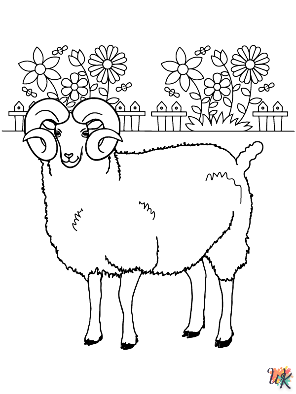 Schaap kleurplaten12