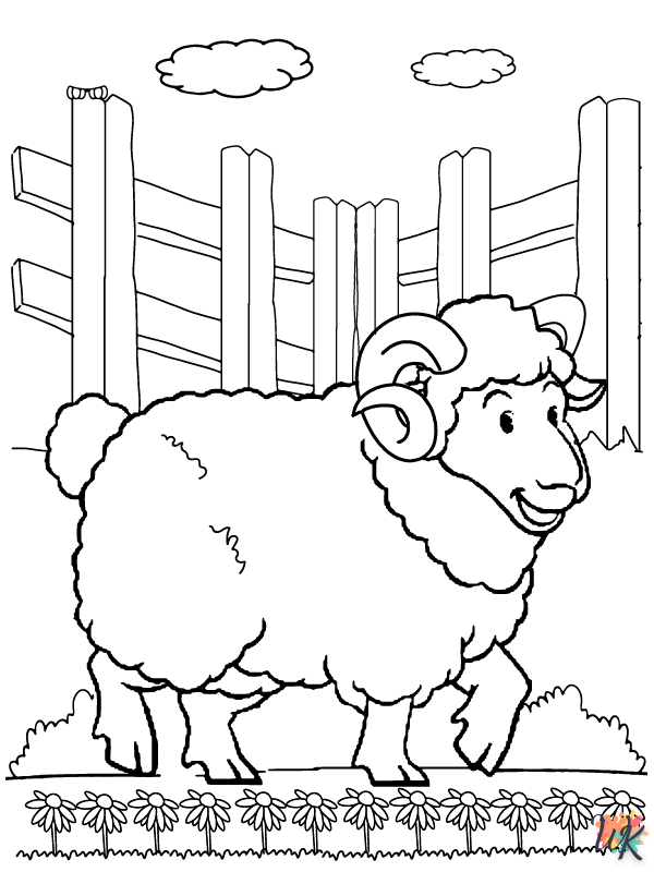 Schaap kleurplaten14