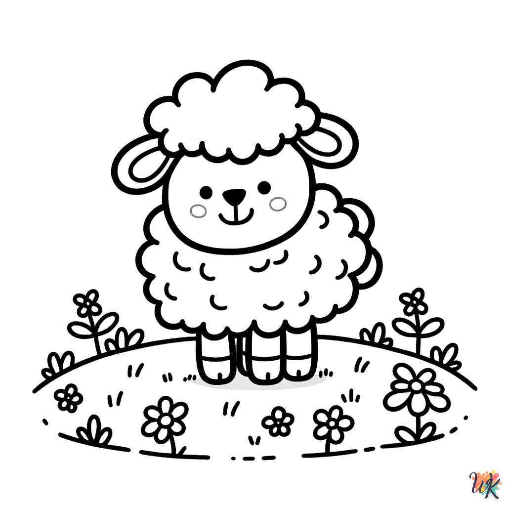 Schaap kleurplaten16