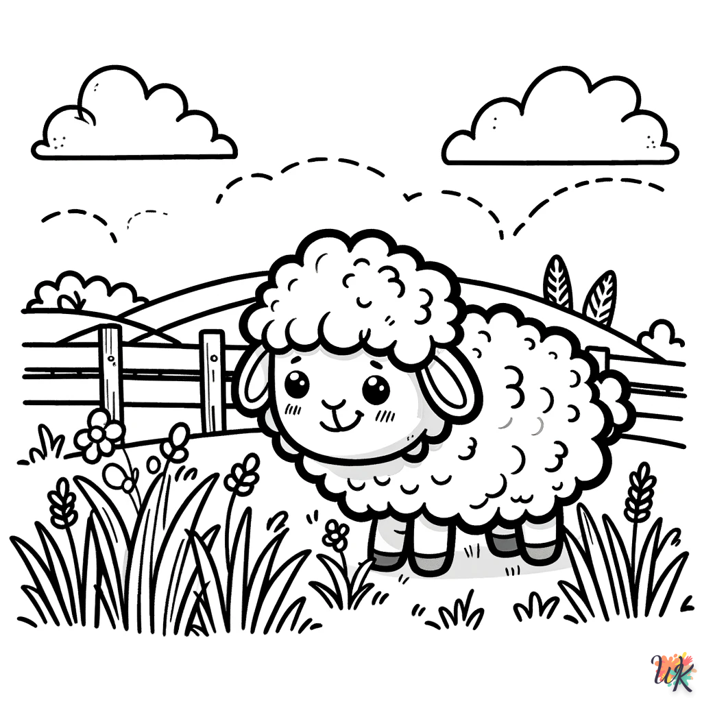 Schaap kleurplaten17