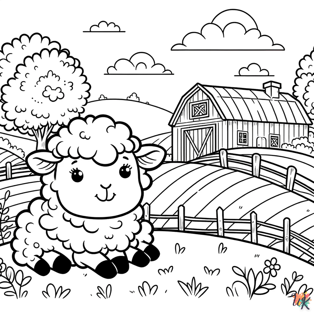Schaap kleurplaten18
