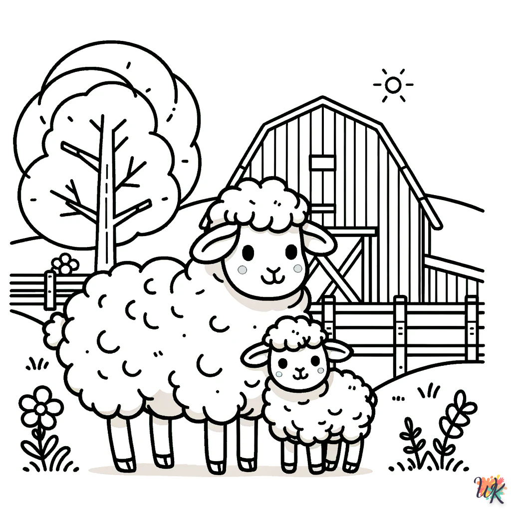 Schaap kleurplaten20