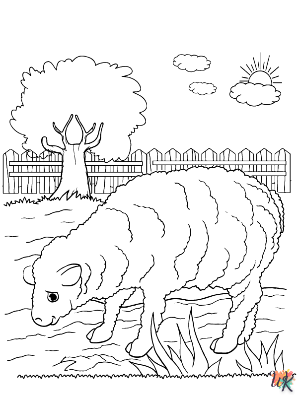 Schaap kleurplaten28