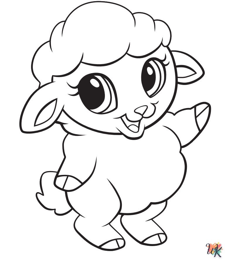 Schaap kleurplaten4