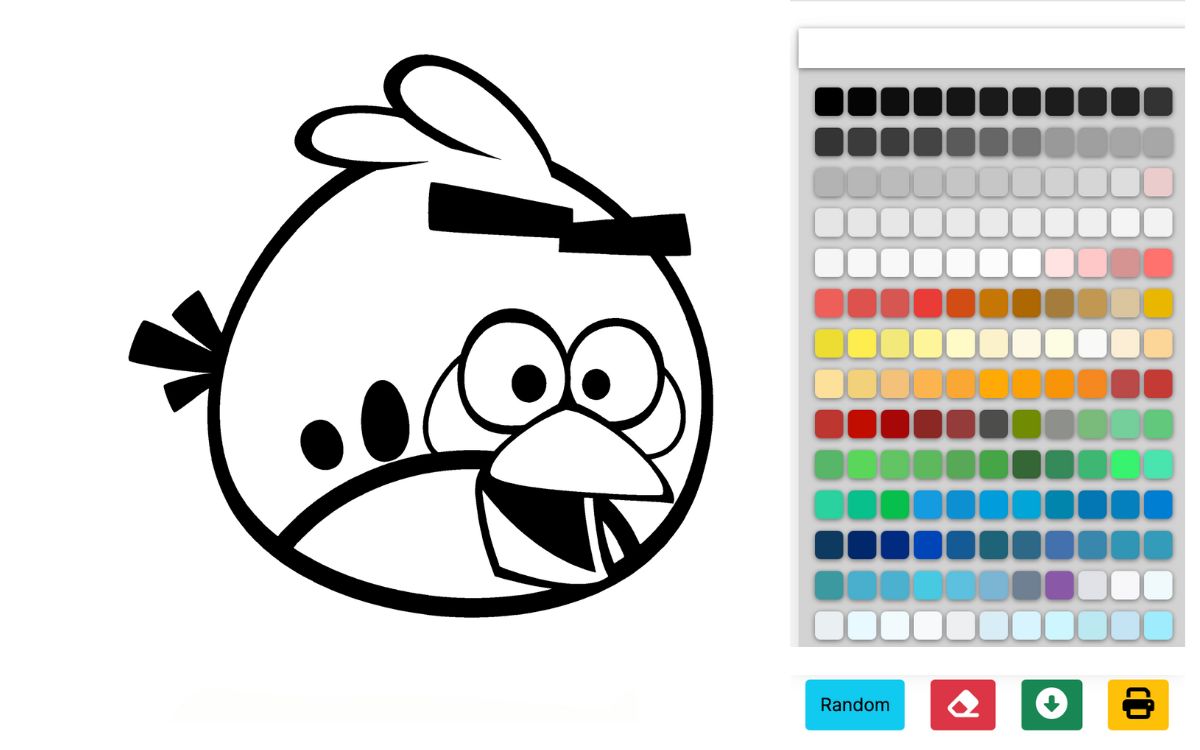 Angry Birds kleurplaten