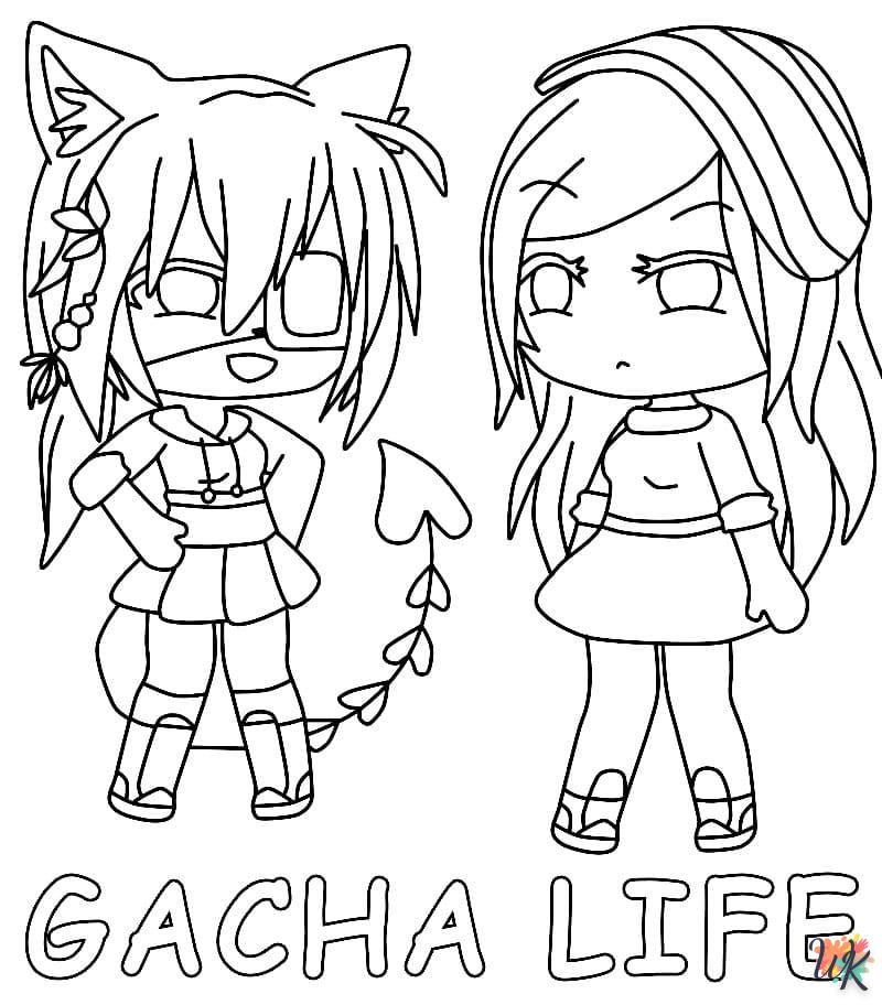 Gacha life kleurplaten31